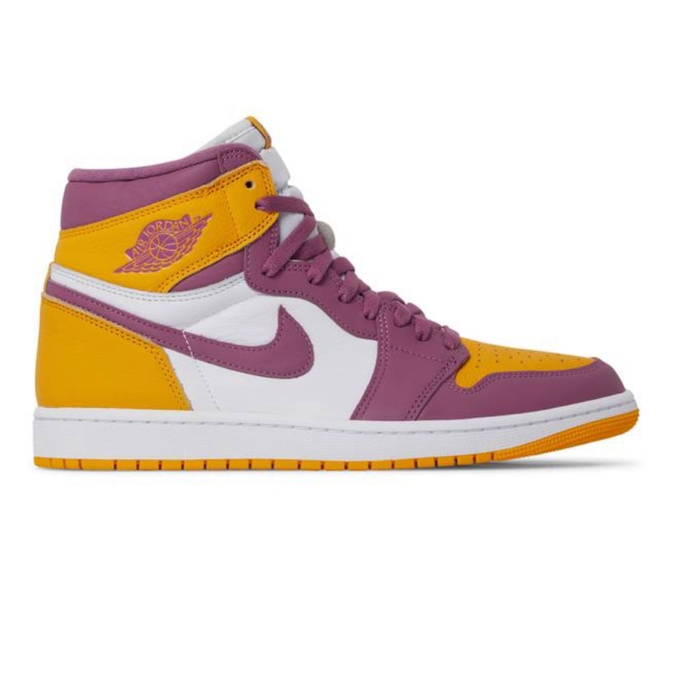 Nike Kids Sneakers in Purple, Yellow, and White